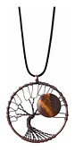 Collar Piedras Naturales Árbol De La Vida Tigre Hombre Mujer - Miniatura 1