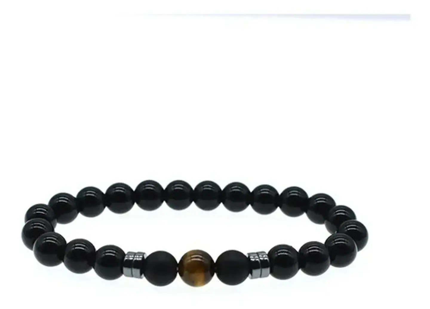 Pulsera Piedras Naturales Hematita Ojo De Tigre Hombre Mujer 1
