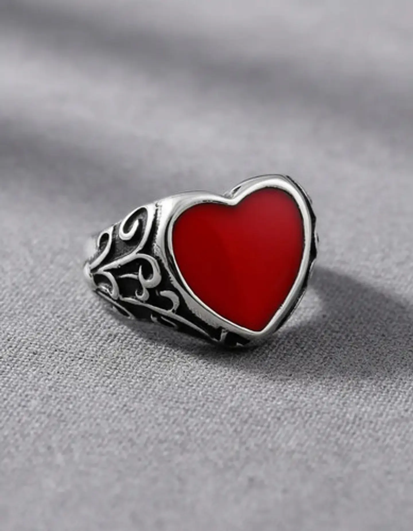Anillo Acero Inoxidable Mano Craneo Biker As Corazón Hombre 10