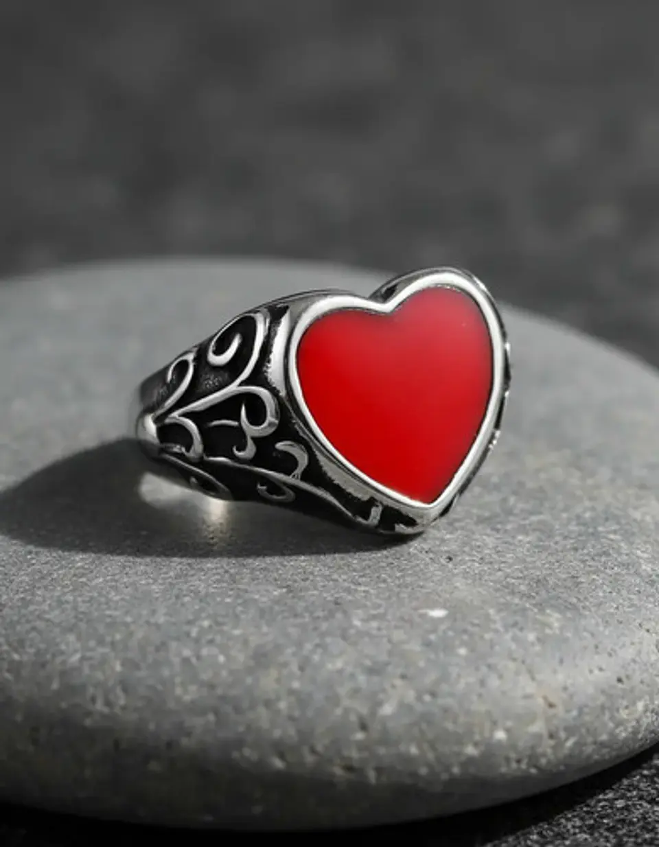 Anillo Acero Inoxidable Mano Craneo Biker As Corazón Hombre 12