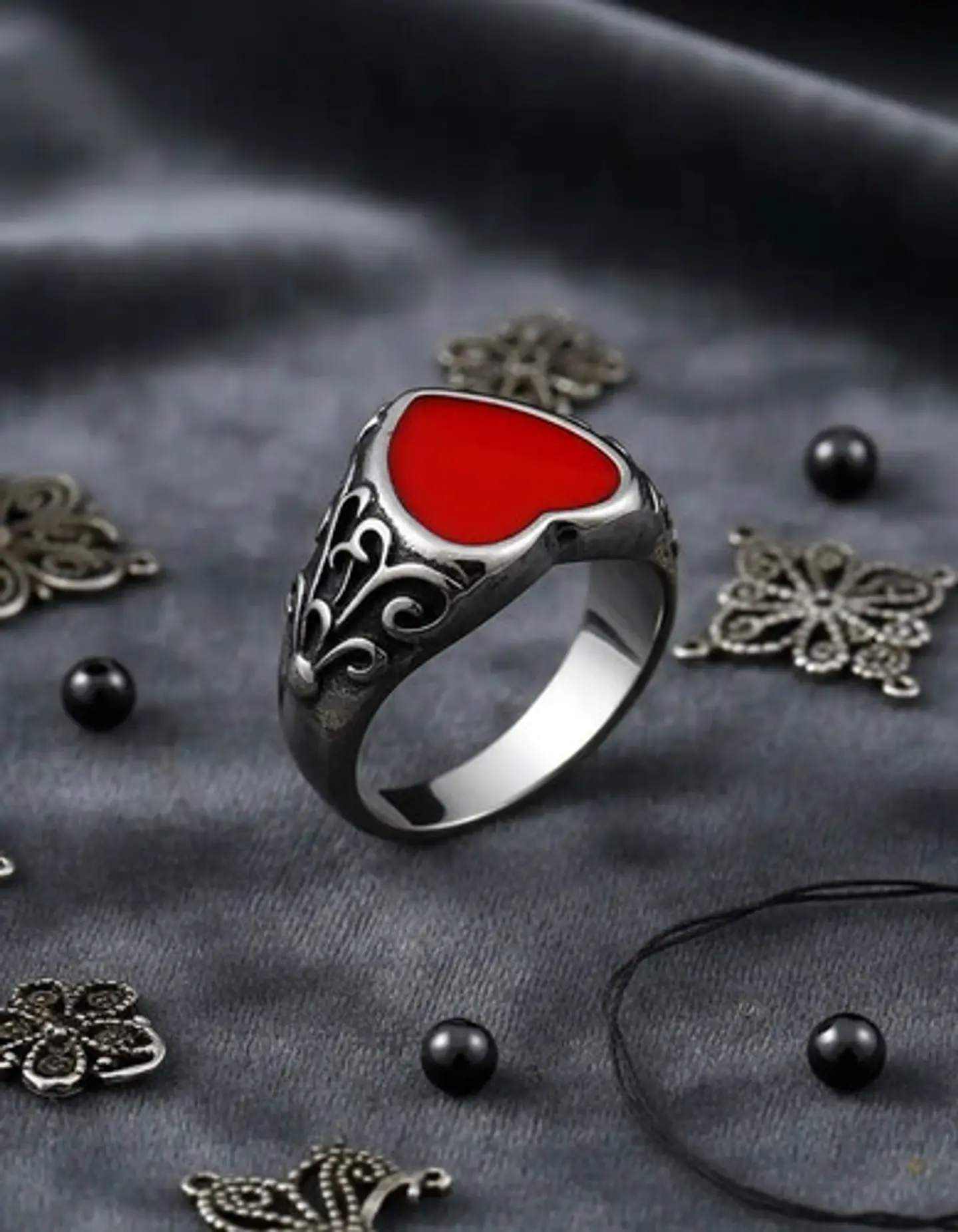 Anillo Acero Inoxidable Mano Craneo Biker As Corazón Hombre 13