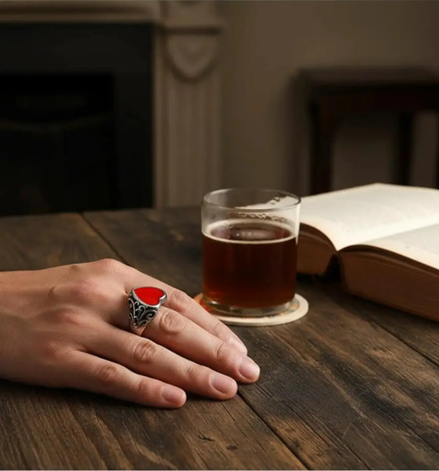 Anillo Acero Inoxidable Mano Craneo Biker As Corazón Hombre 15