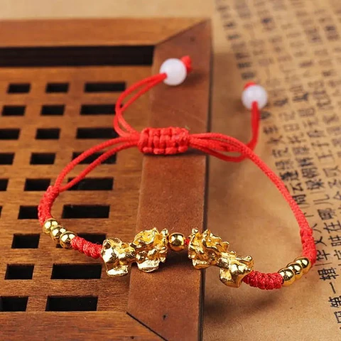 Pulsera Manilla Hilo Rojo Pixiu Protector Para Hombre Mujer