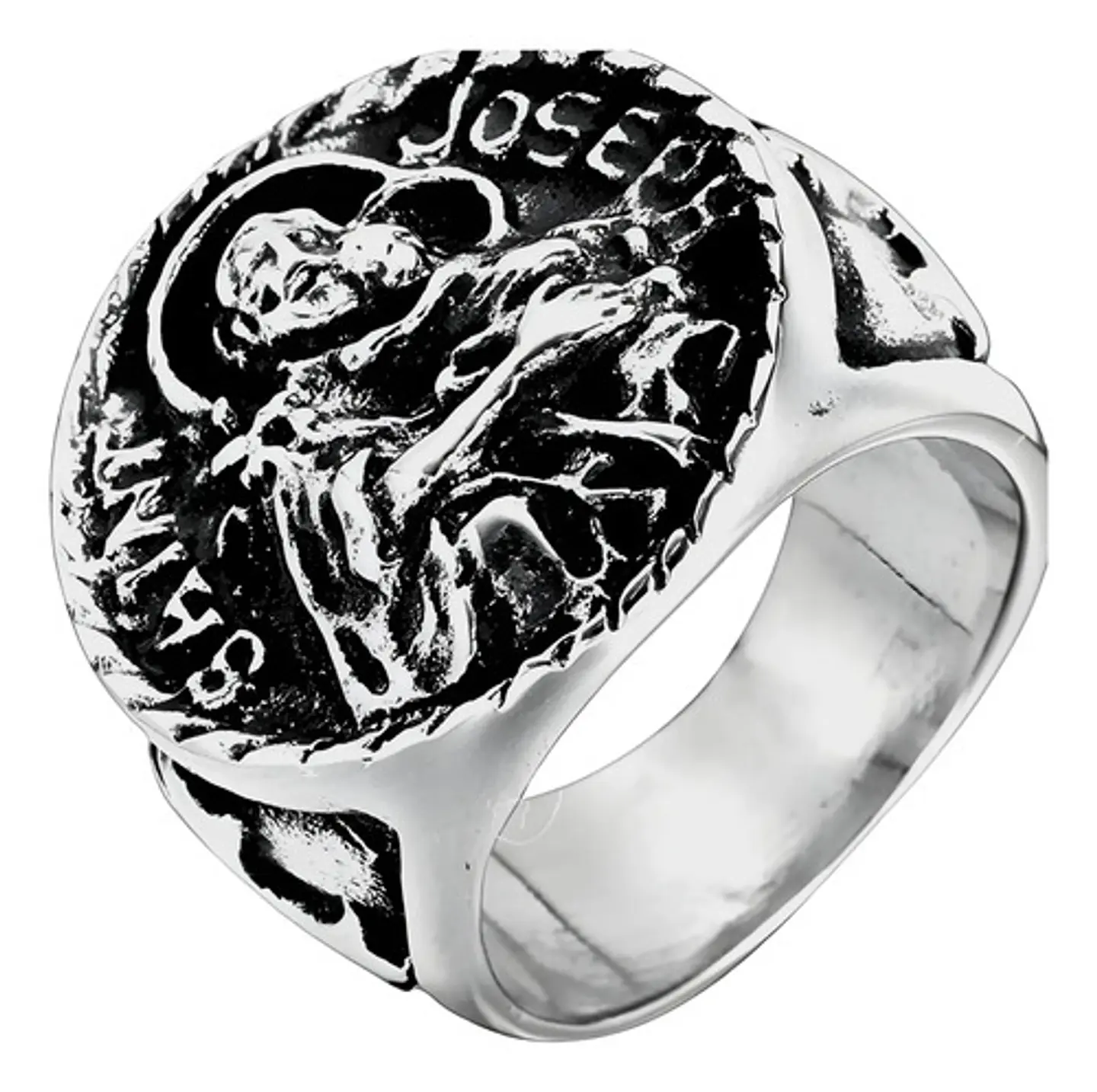 Anillo Acero Inoxidable Color Plata San Michael Josep Hombre 1