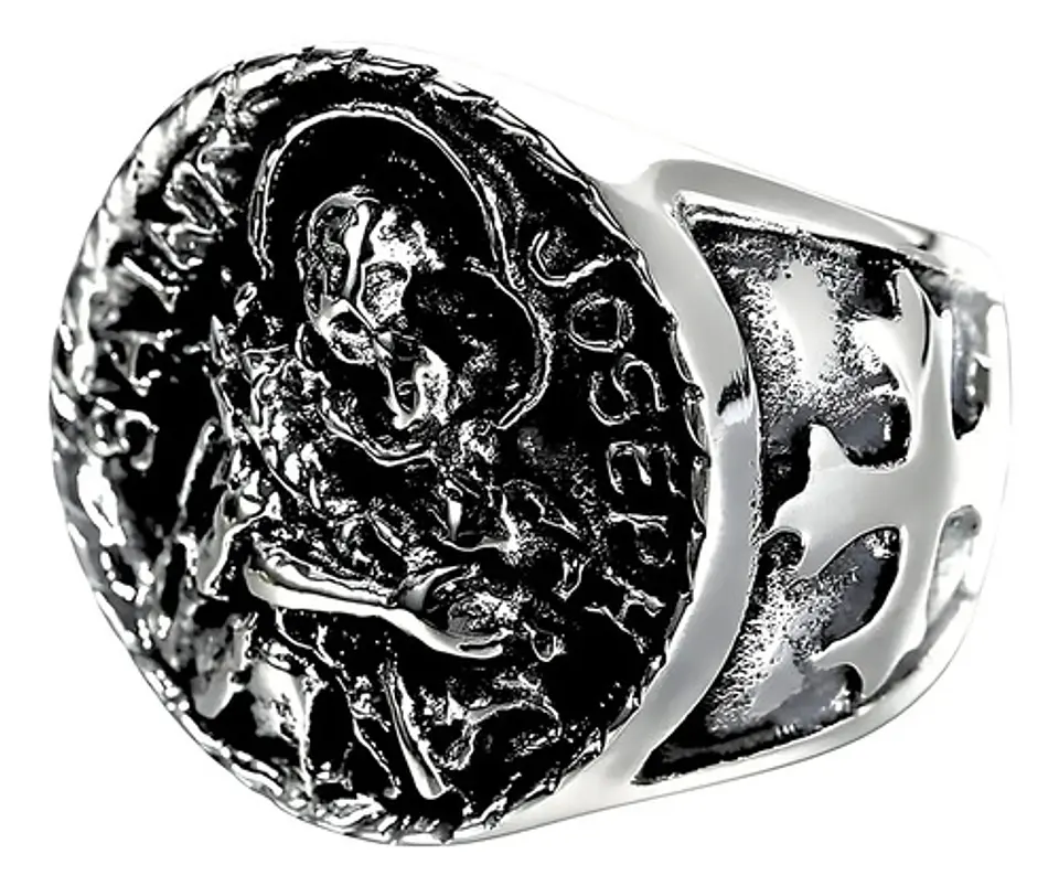 Anillo Acero Inoxidable Color Plata San Michael Josep Hombre 3