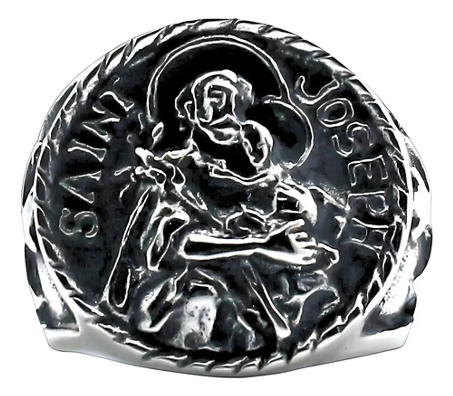 Anillo Acero Inoxidable Color Plata San Michael Josep Hombre 4