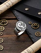 Anillo Para Hombre Acero Inoxidable Color Plata Lobo Vikingo - Miniatura 4