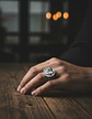 Anillo Para Hombre Acero Inoxidable Color Plata Lobo Vikingo - Miniatura 6