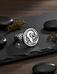 Anillo Para Hombre Acero Inoxidable Color Plata Lobo Vikingo - Miniatura 7
