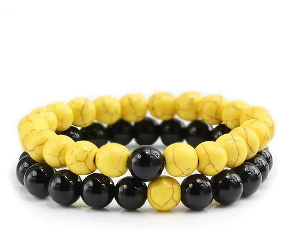 Pulsera Manilla Piedras Naturales Pareja Novios Hombre Mujer 7