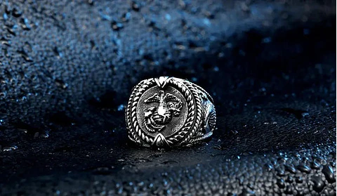 Anillo Acero Inoxidable Color Plata Águila Americana Hombre