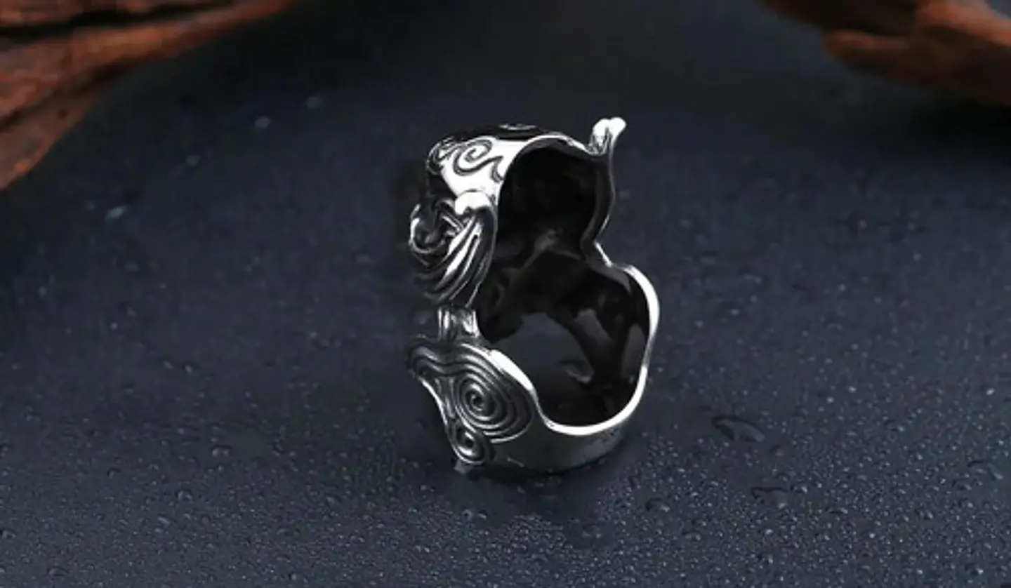 Anillo Acero Inoxidable Color Plata The Garo Para Hombre 5