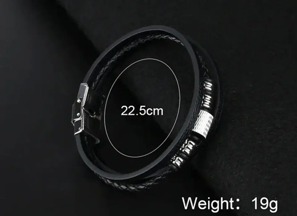 Pulsera Brazalete Manilla Acero Inoxidabl Color Plata Hombre 3