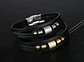 Pulsera Brazalete Manilla Acero Inoxidabl Color Plata Hombre - Miniatura 5