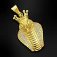 Collar Acero Inoxidable Color Oro Cobra Piedras Cz Hombre - Miniatura 2