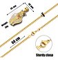 Collar Acero Inoxidable Color Oro Cobra Piedras Cz Hombre - Miniatura 8
