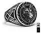 Anillo Vikingo Color Negro Guerrero Nórdico Soldado Hombre - Miniatura 1