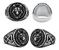 Anillo Vikingo Color Negro Guerrero Nórdico Soldado Hombre - Miniatura 2