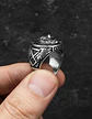 Anillo Vikingo Color Negro Guerrero Nórdico Soldado Hombre - Miniatura 10