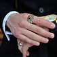 Anillo Color Plata Estrella David Acero Inoxidable Hombre - Miniatura 3
