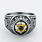 Anillo Color Plata Estrella David Acero Inoxidable Hombre - Miniatura 5