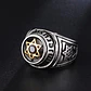 Anillo Color Plata Estrella David Acero Inoxidable Hombre - Miniatura 8