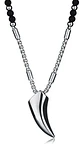 Collar Acero Inoxidable Color Plata Vikingo Lobo Para Hombre Plateado - Miniatura 5