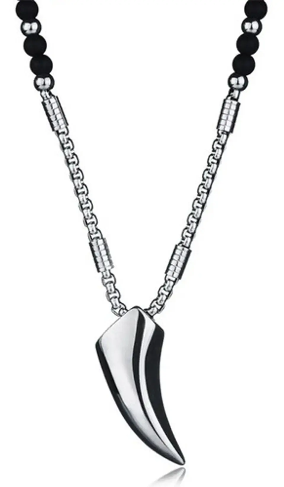 Collar Acero Inoxidable Color Plata Vikingo Lobo Para Hombre Plateado 5