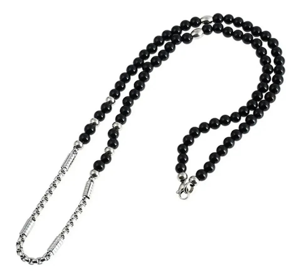 Collar Acero Inoxidable Color Plata Vikingo Lobo Para Hombre Plateado 7
