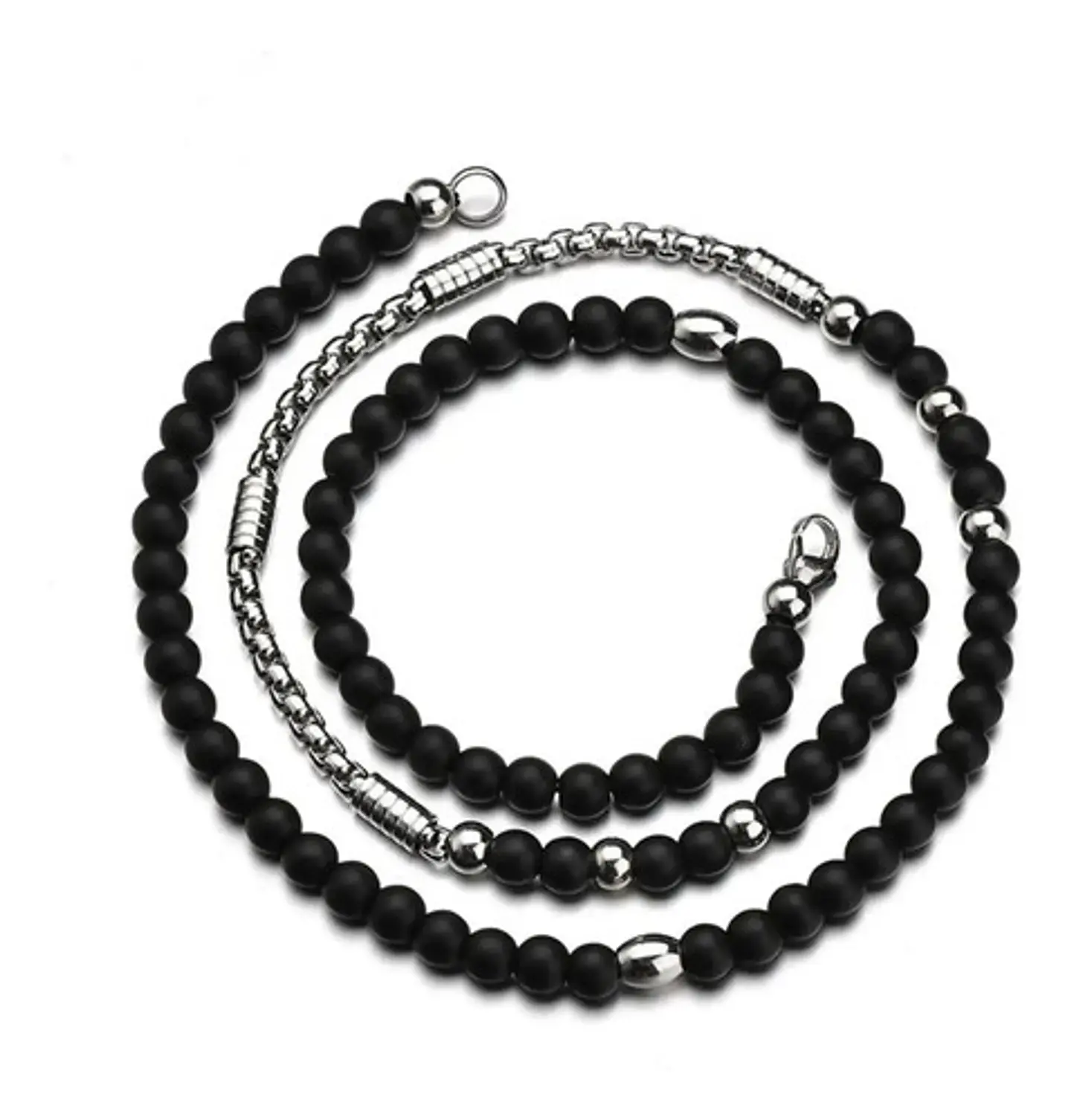 Collar Acero Inoxidable Color Plata Vikingo Lobo Para Hombre Plateado 10
