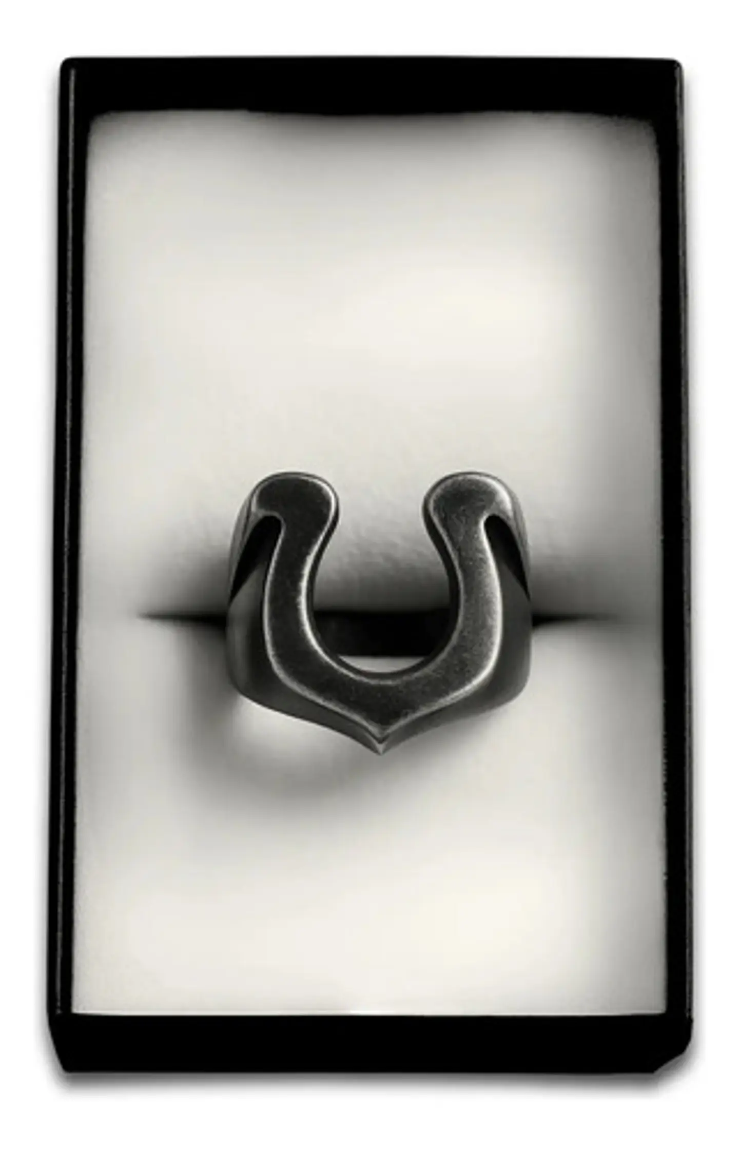 Anillo Hombre Forma De Herradura Caballo Acero Color Plata 2