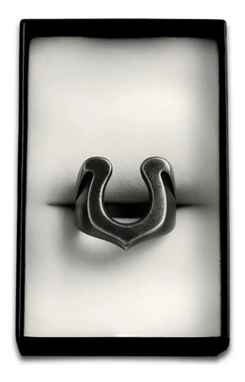 Anillo Hombre Forma De Herradura Caballo Acero Color Plata 2