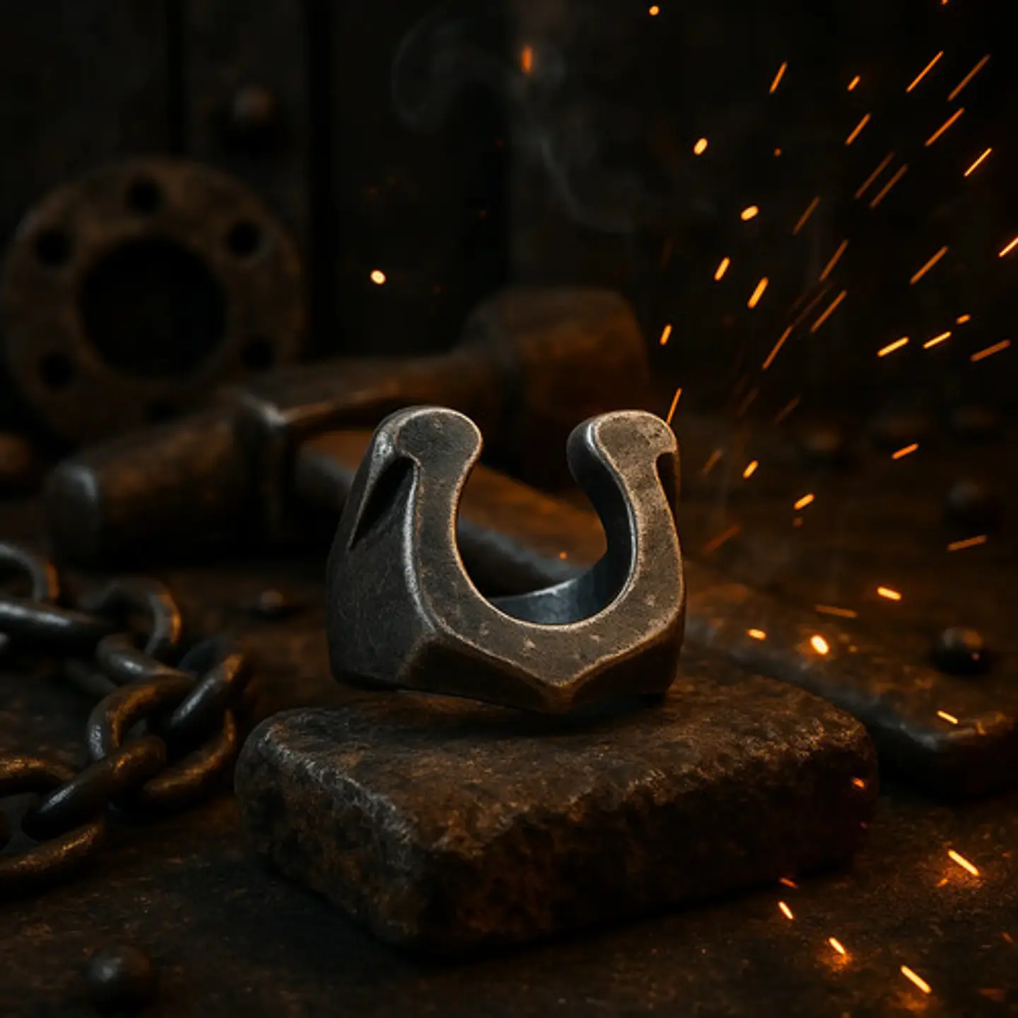 Anillo Hombre Forma De Herradura Caballo Acero Color Plata 6