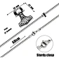 Collar Para Hombres Dije Cráneo Vikingo Martillo Color Plata Plateado - Miniatura 2