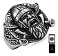 Anillo Acero Inoxidable Color Plata Nordico Vikingo Hombre - Miniatura 1