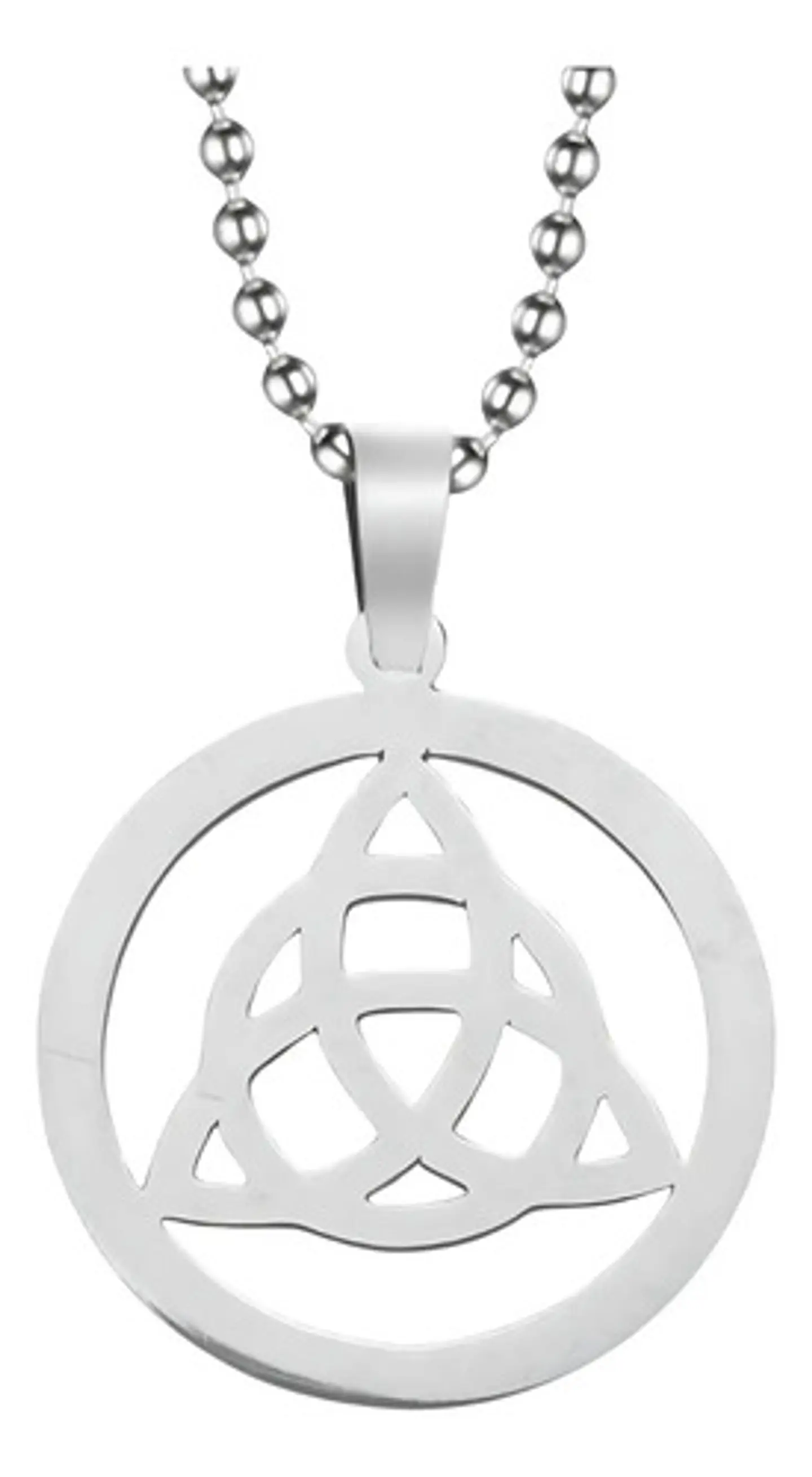 Collar Acero Inoxidable Color Plata Nudo Celta Mujer Hombre 1