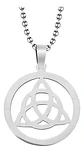 Collar Acero Inoxidable Color Plata Nudo Celta Mujer Hombre - Miniatura 1