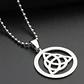 Collar Acero Inoxidable Color Plata Nudo Celta Mujer Hombre - Miniatura 2