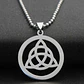 Collar Acero Inoxidable Color Plata Nudo Celta Mujer Hombre - Miniatura 4