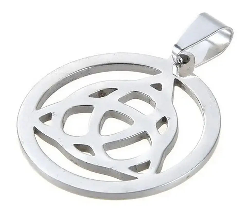 Collar Acero Inoxidable Color Plata Nudo Celta Mujer Hombre 5