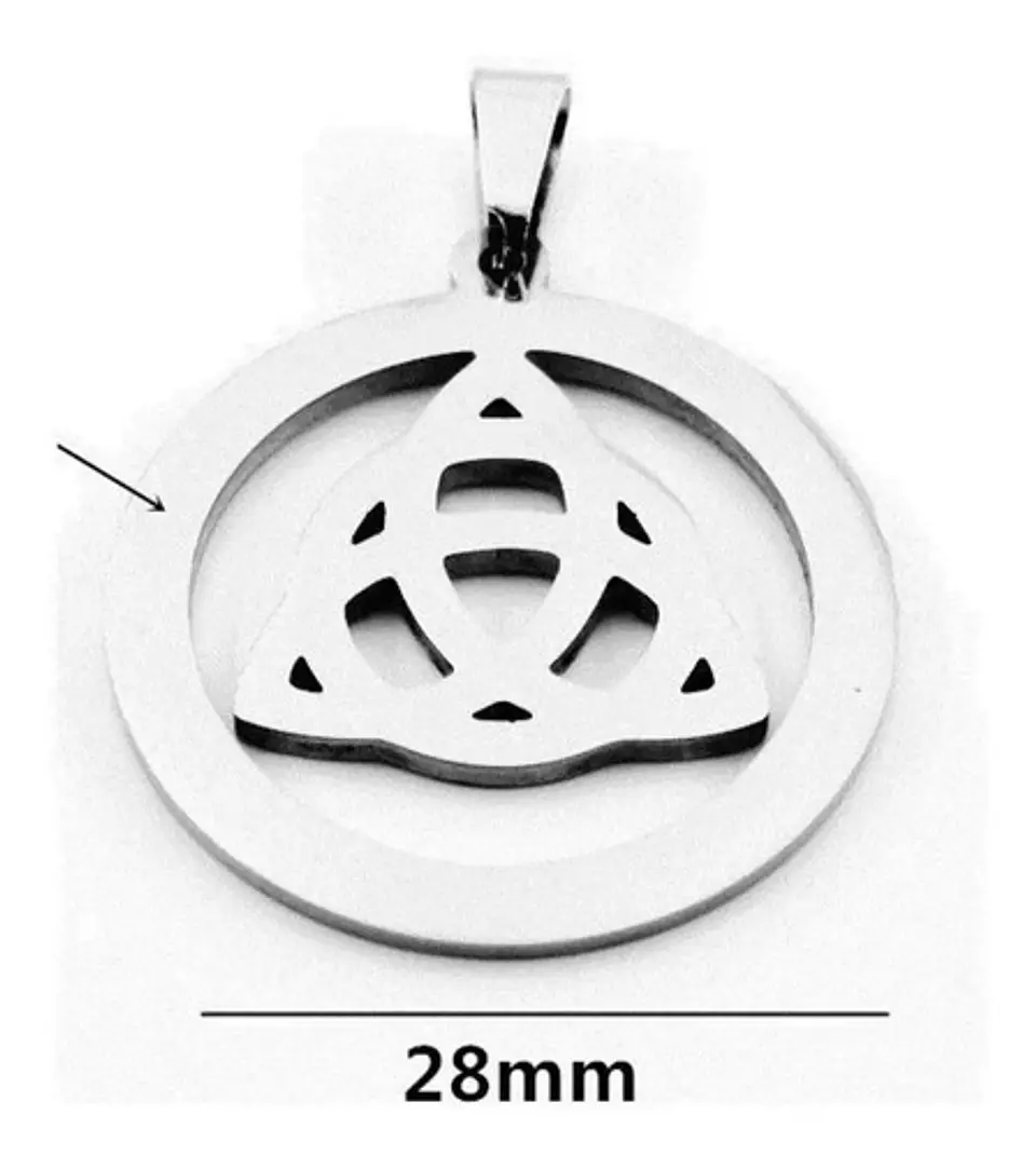 Collar Acero Inoxidable Color Plata Nudo Celta Mujer Hombre 6