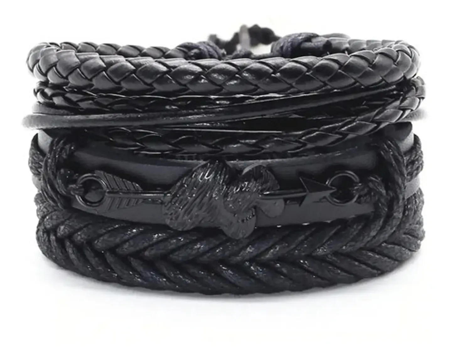 Pulsera Manilla Brazalete Cuero Trenzada Para Hombre Mujer 1