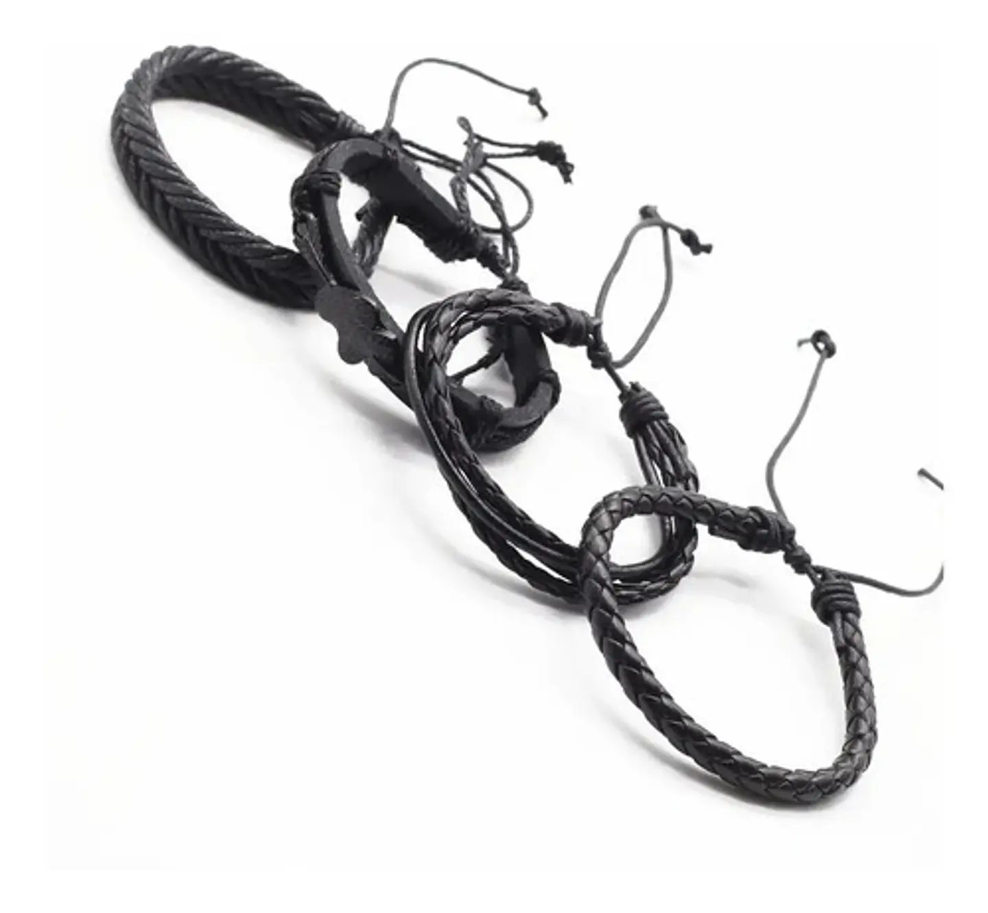 Pulsera Manilla Brazalete Cuero Trenzada Para Hombre Mujer 2