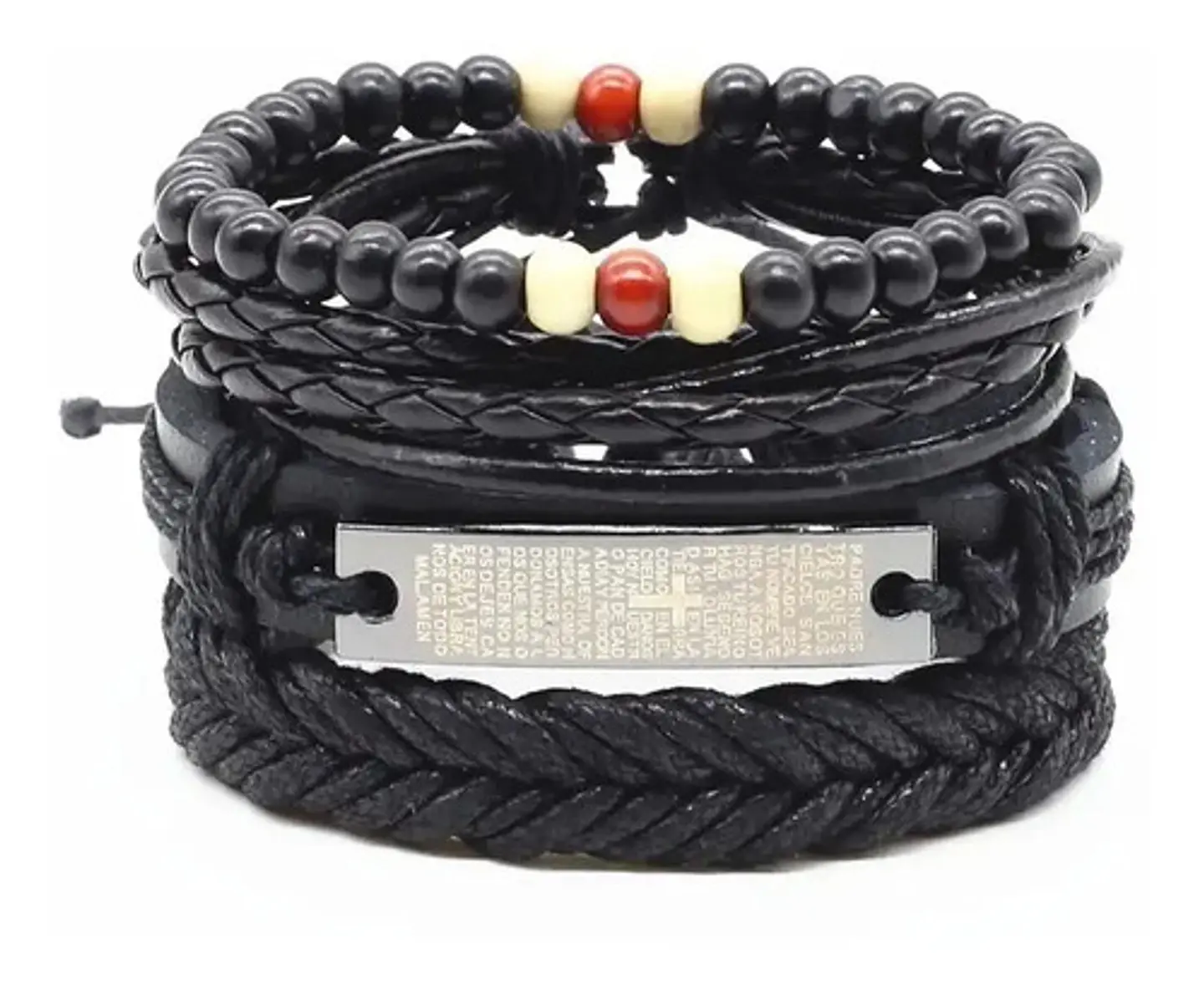 Pulsera Manilla Brazalete Cuero Trenzada Para Hombre Mujer 6