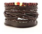 Pulsera Manilla Brazalete Cuero Trenzada Para Hombre Mujer - Miniatura 11