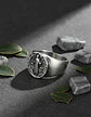 Anillo Acero Inoxidable Color Plata Biblia Jesús Para Hombre - Miniatura 3