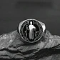 Anillo Acero Inoxidable Color Plata Biblia Jesús Para Hombre - Miniatura 7