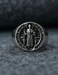 Anillo Acero Inoxidable Color Plata Biblia Jesús Para Hombre - Miniatura 9