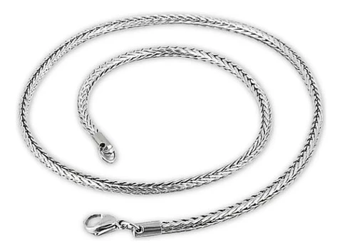 Cadena 4.5 Mm Color Plata Acero Inoxidable Quirurgico Hombre