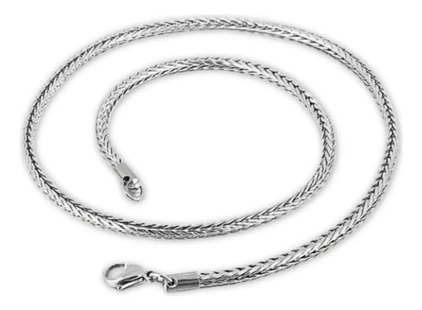 Cadena 4.5 Mm Color Plata Acero Inoxidable Quirurgico Hombre 1